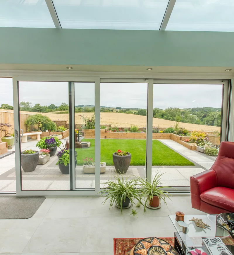 Orangeries over looking countryside