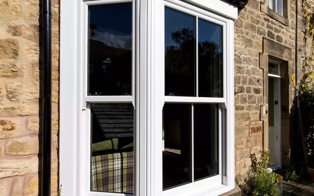 A Beautiful vertical sliding sash window from hawthorns windows